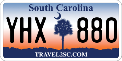SC license plate YHX880