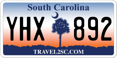 SC license plate YHX892
