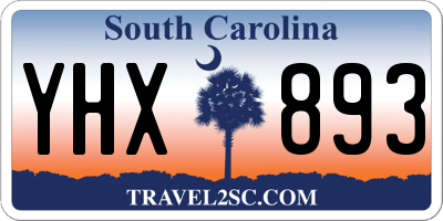 SC license plate YHX893