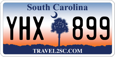 SC license plate YHX899