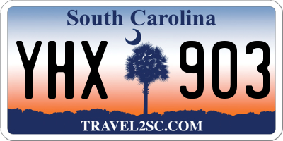 SC license plate YHX903