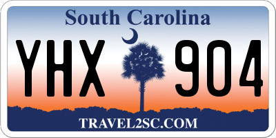 SC license plate YHX904