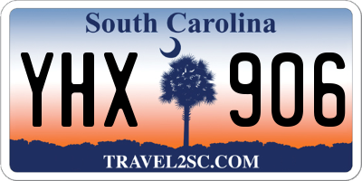 SC license plate YHX906
