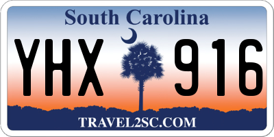 SC license plate YHX916