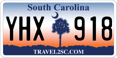 SC license plate YHX918
