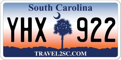 SC license plate YHX922