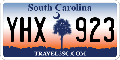 SC license plate YHX923