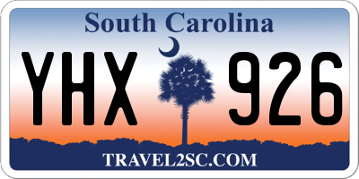 SC license plate YHX926