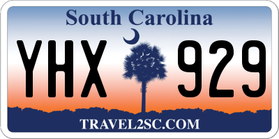 SC license plate YHX929