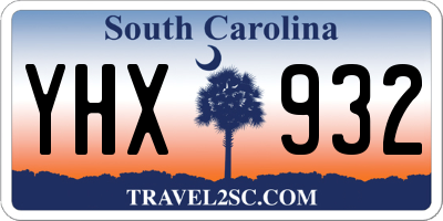 SC license plate YHX932