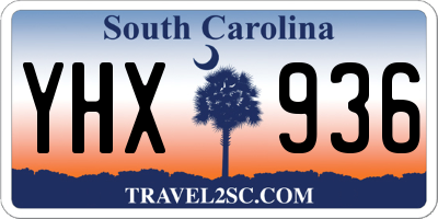 SC license plate YHX936