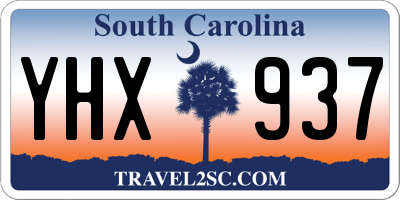 SC license plate YHX937