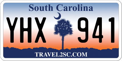 SC license plate YHX941