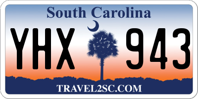 SC license plate YHX943