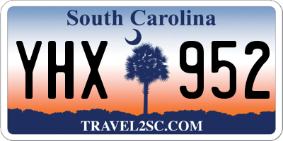 SC license plate YHX952