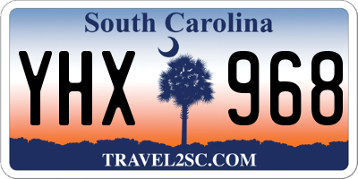 SC license plate YHX968