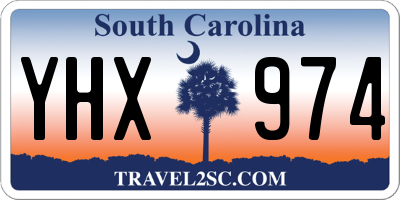 SC license plate YHX974