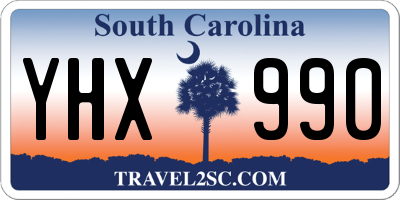 SC license plate YHX990
