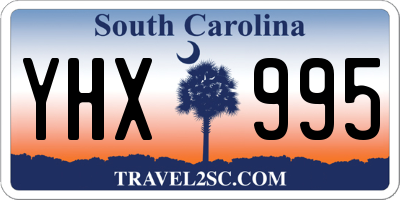 SC license plate YHX995