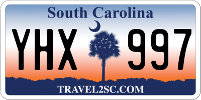 SC license plate YHX997