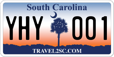 SC license plate YHY001