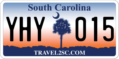 SC license plate YHY015