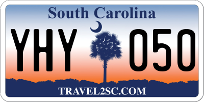 SC license plate YHY050