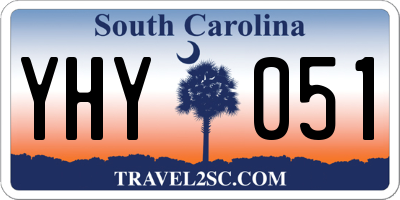 SC license plate YHY051