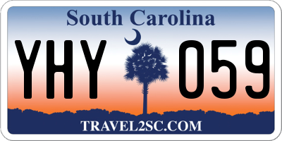 SC license plate YHY059