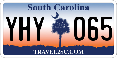 SC license plate YHY065