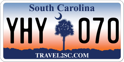 SC license plate YHY070