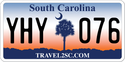 SC license plate YHY076