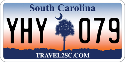 SC license plate YHY079