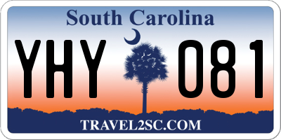 SC license plate YHY081