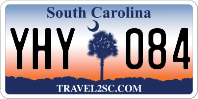 SC license plate YHY084