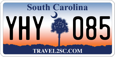 SC license plate YHY085