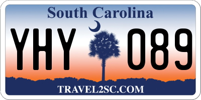 SC license plate YHY089