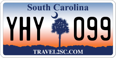 SC license plate YHY099