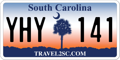 SC license plate YHY141