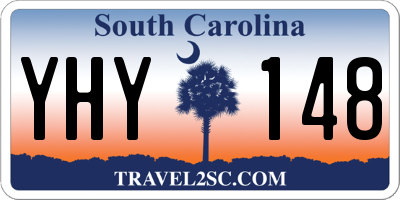 SC license plate YHY148
