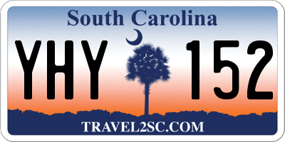 SC license plate YHY152