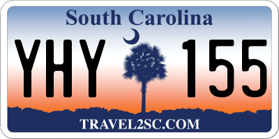 SC license plate YHY155