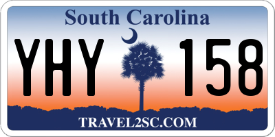 SC license plate YHY158