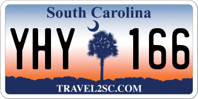 SC license plate YHY166