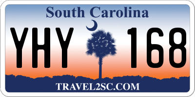 SC license plate YHY168