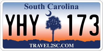 SC license plate YHY173