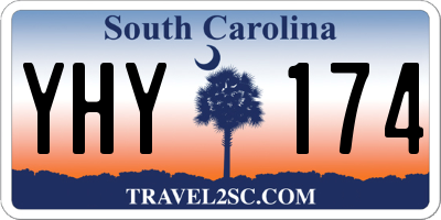 SC license plate YHY174