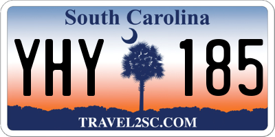 SC license plate YHY185