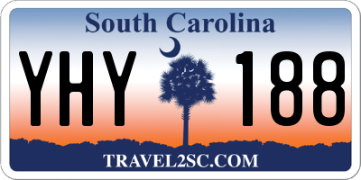 SC license plate YHY188