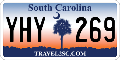 SC license plate YHY269